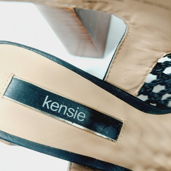 Kensie Sandria Woven Block Heeled Sandals A154 - Picture 8 of 11